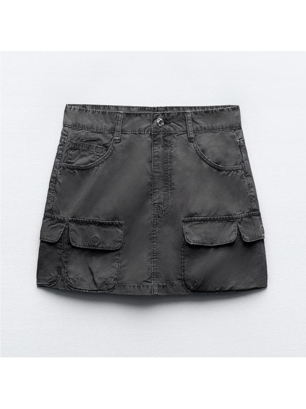 Zara Black Cargo Pocket Mini Skirt